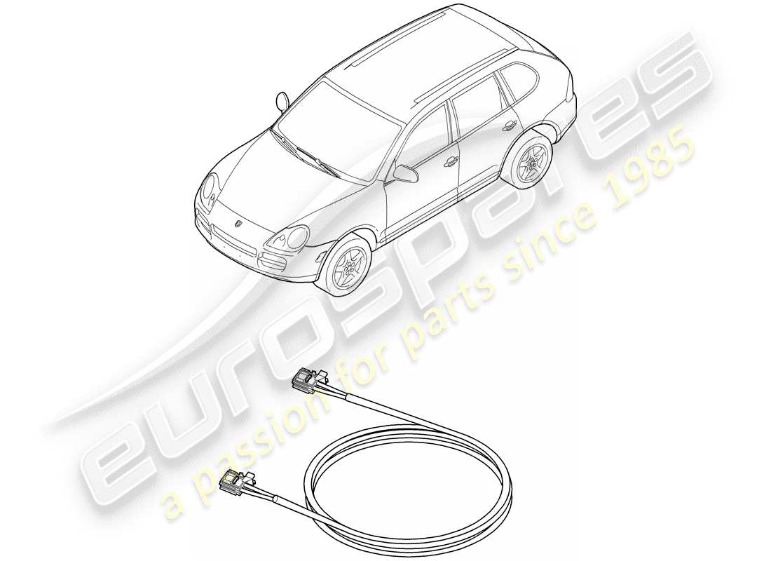 porsche 2008 (cayenne e1 9pa) light fibre optic part diagram