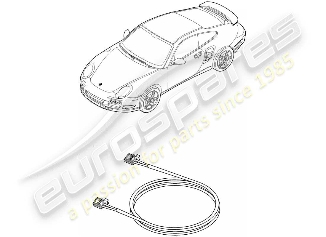 porsche 2009 997-2 turbo / gt2 light fibre optic part diagram