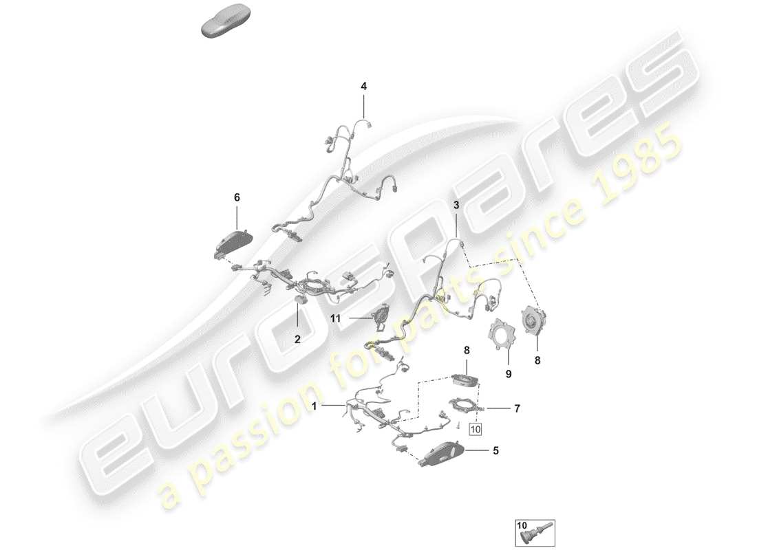 porsche 2019 (992-1) electrics part diagram