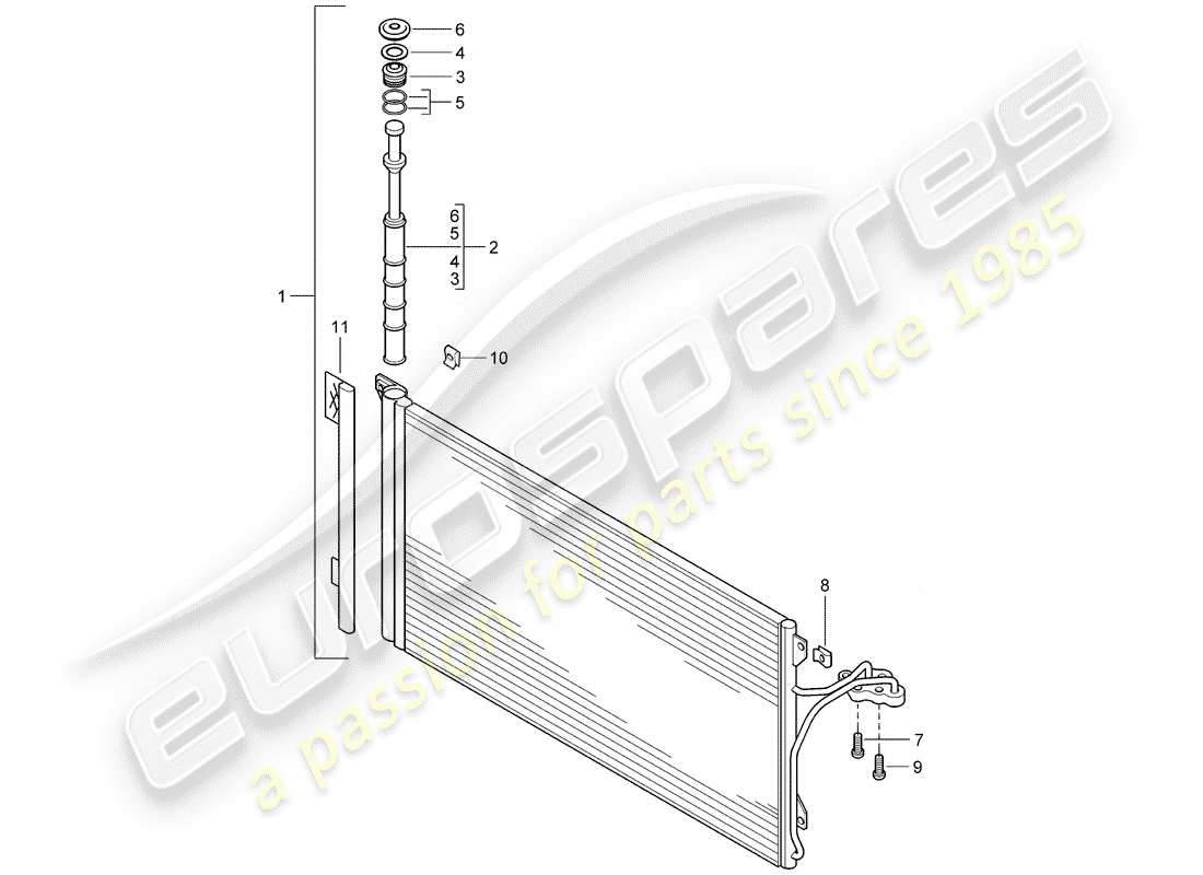 porsche 2008 (cayenne e1 9pa) capacitor part diagram