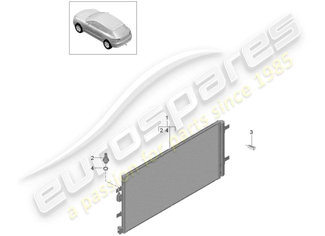 porsche macan (2017) capacitor part diagram