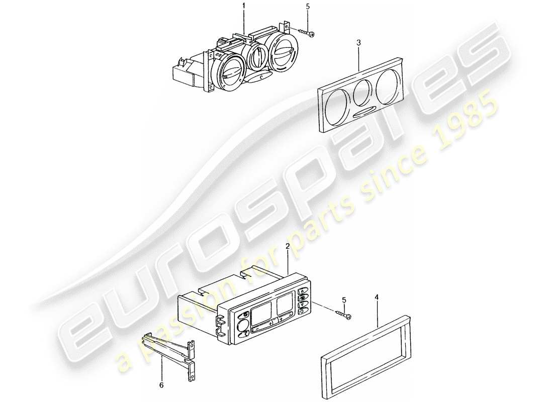porsche 2002 (996) control switch part diagram