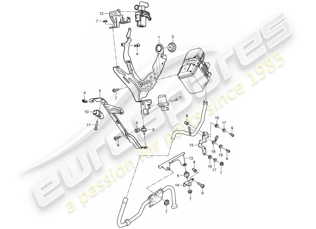 porsche 2008 (cayenne e1 9pa) bracket part diagram