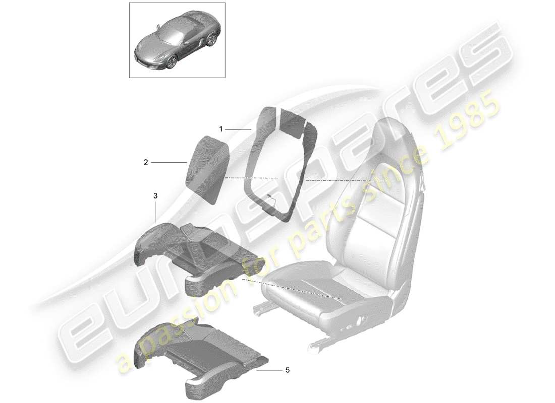 porsche 2012 (981 boxster) heater element parts diagram