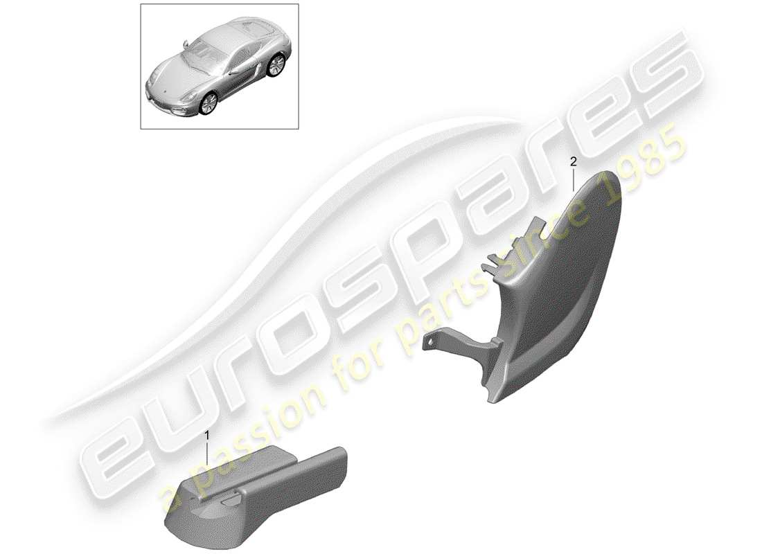 porsche 2015 (981 cayman) sports seat plus part diagram