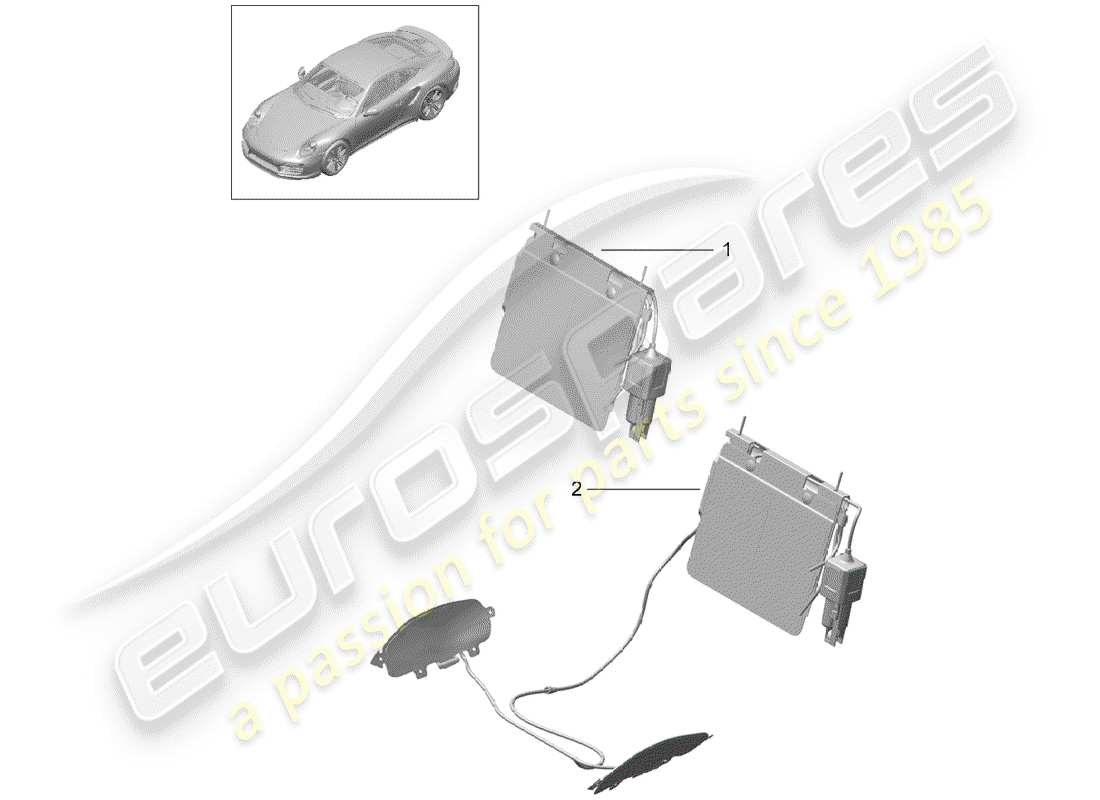 porsche 2015 (991-1 turbo) lumbar support part diagram