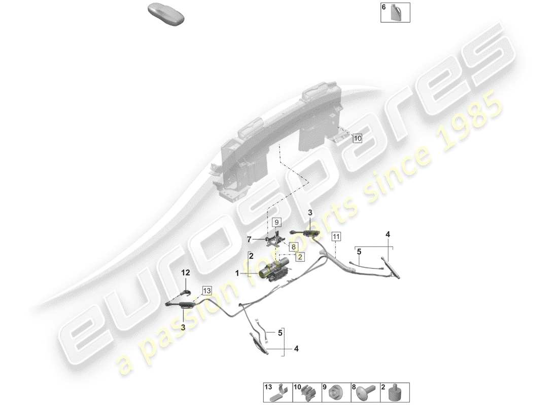 porsche 2019 (992-1) drive unit part diagram