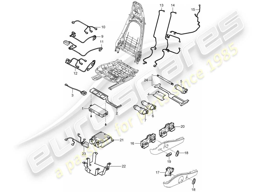 porsche 2007 (987 cayman) wiring harnesses part diagram
