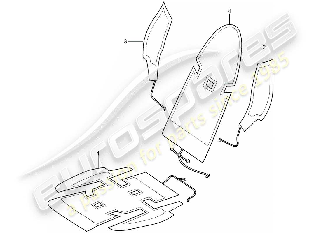 porsche 2011 (997-2 gt3) heater part diagram