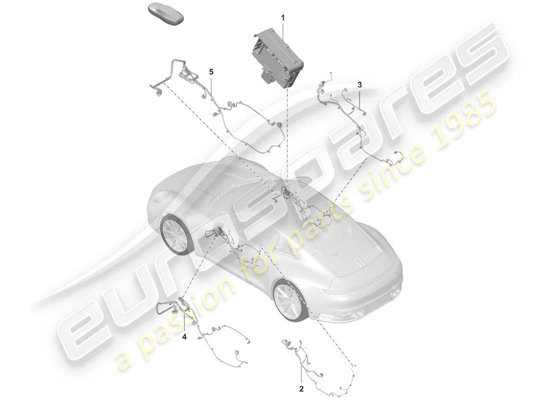 porsche 2019 (992-1) doors part diagram