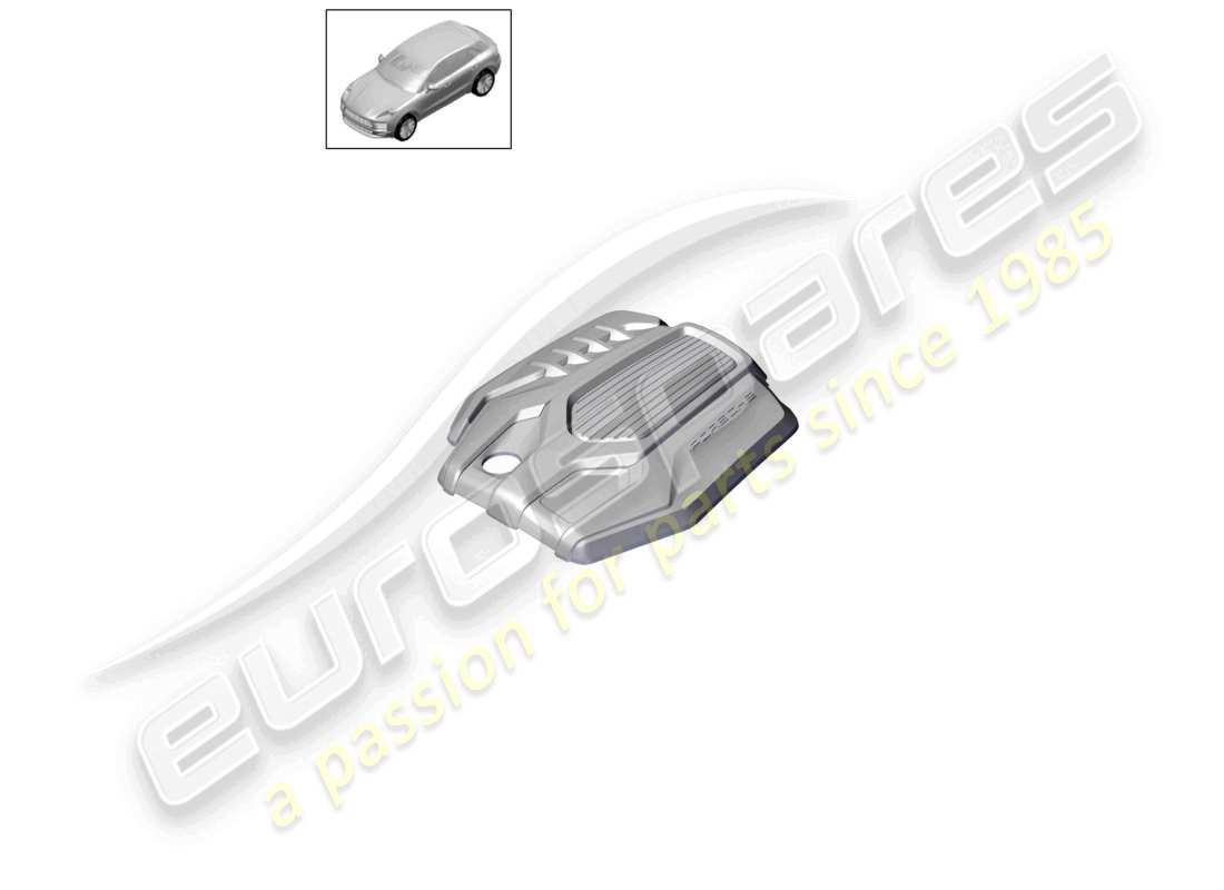 porsche 2020 (macan) engine cover engine bay parts diagram