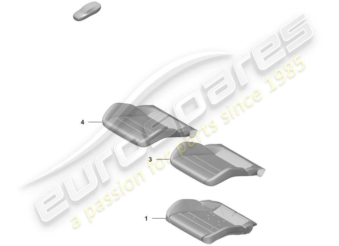 porsche 2020 (992-1) foam part parts diagram