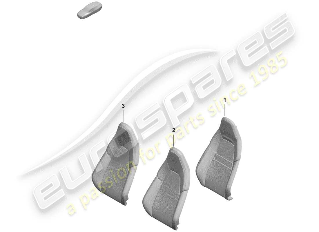 porsche 2019 (992-1) foam part part diagram