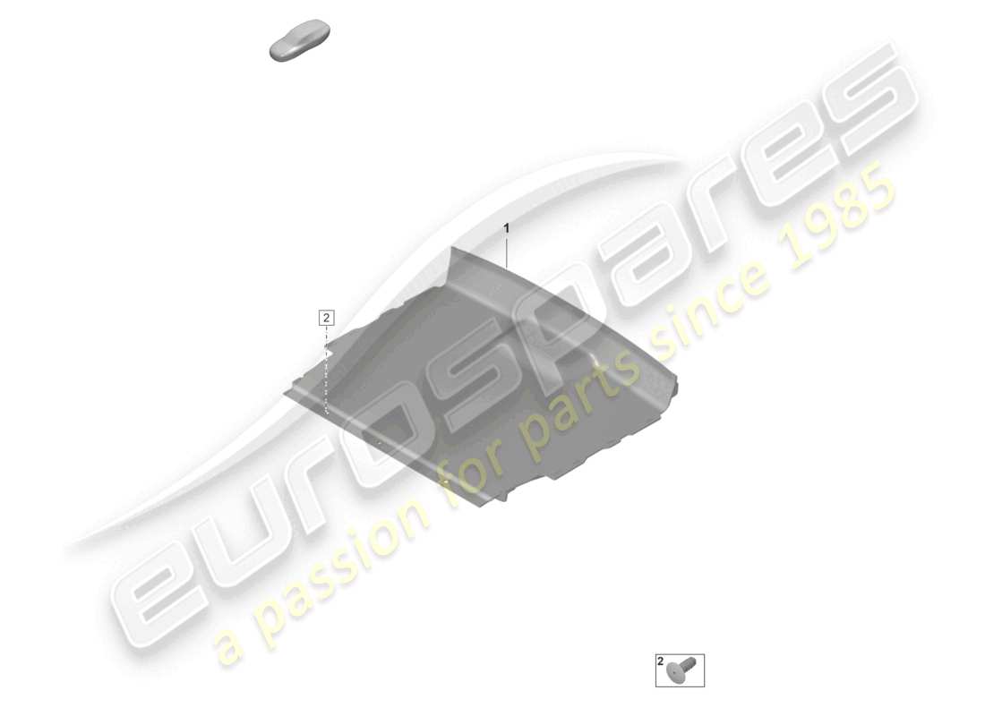 porsche 2019 (992-1) convertible top storage area part diagram