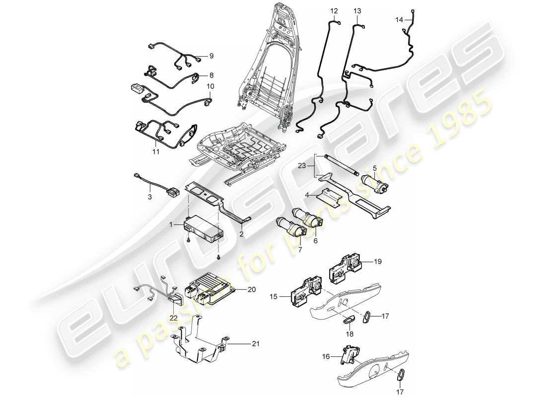 porsche 2012 (997-2) wiring harnesses part diagram