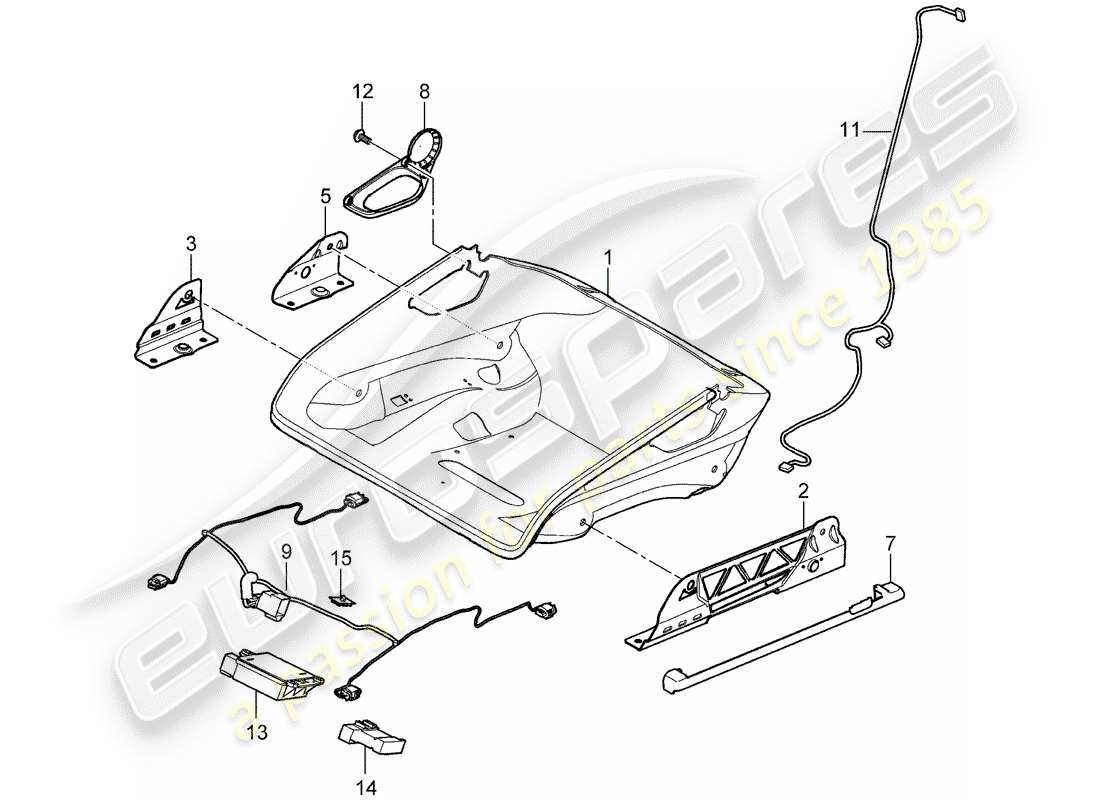 porsche 2007 (997-1) seat part diagram