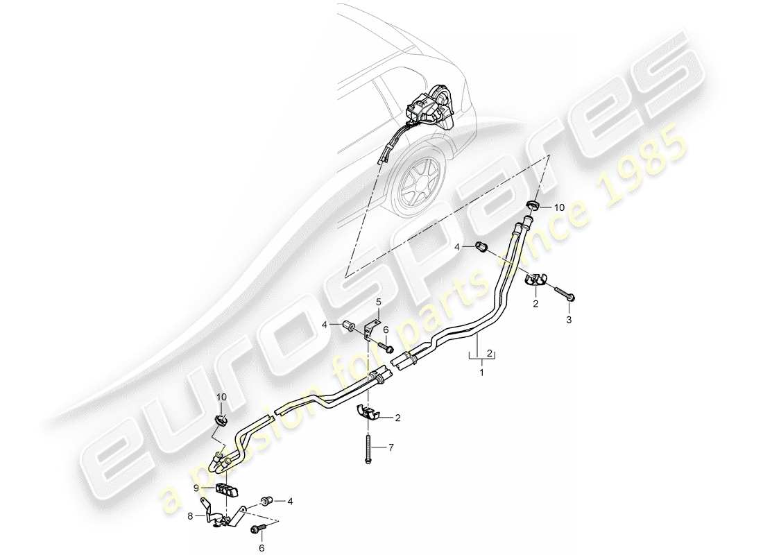 porsche 2017 (cayenne e2 92a) hot air duct part diagram