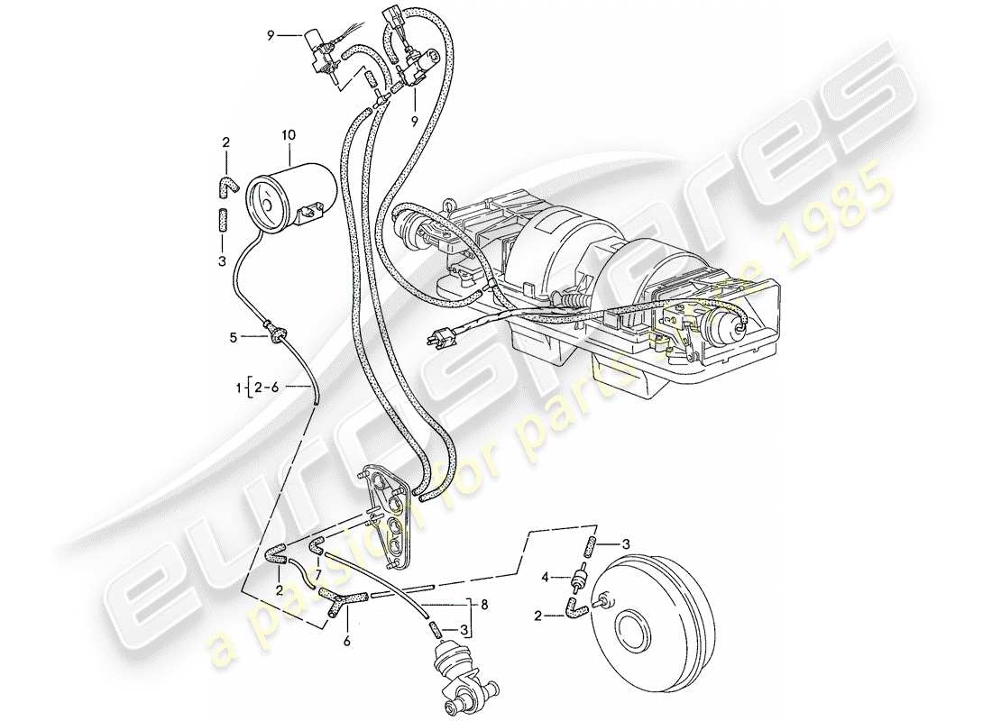 porsche 1991 (944) vacuum control part diagram