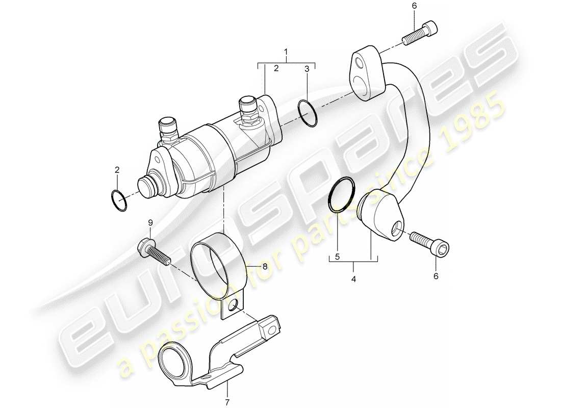 porsche 2009 997-2 turbo / gt2 fuel cooling part diagram