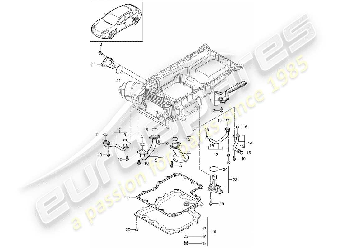 porsche panamera 970 (2016) intake manifold part diagram