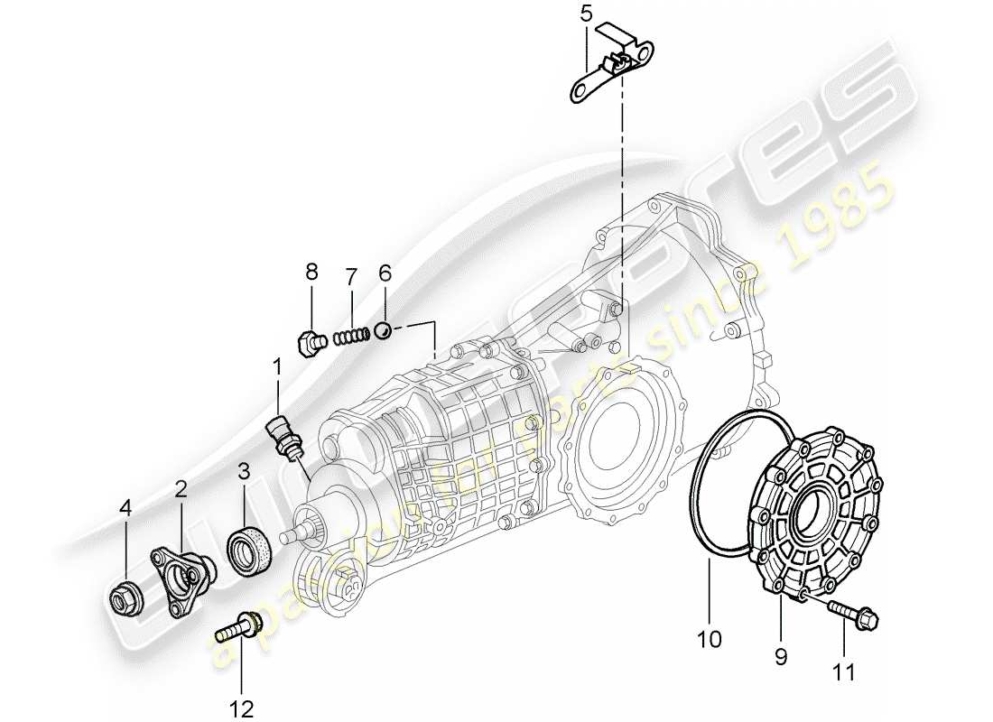 porsche 2003 (996) transmission - single parts parts diagram