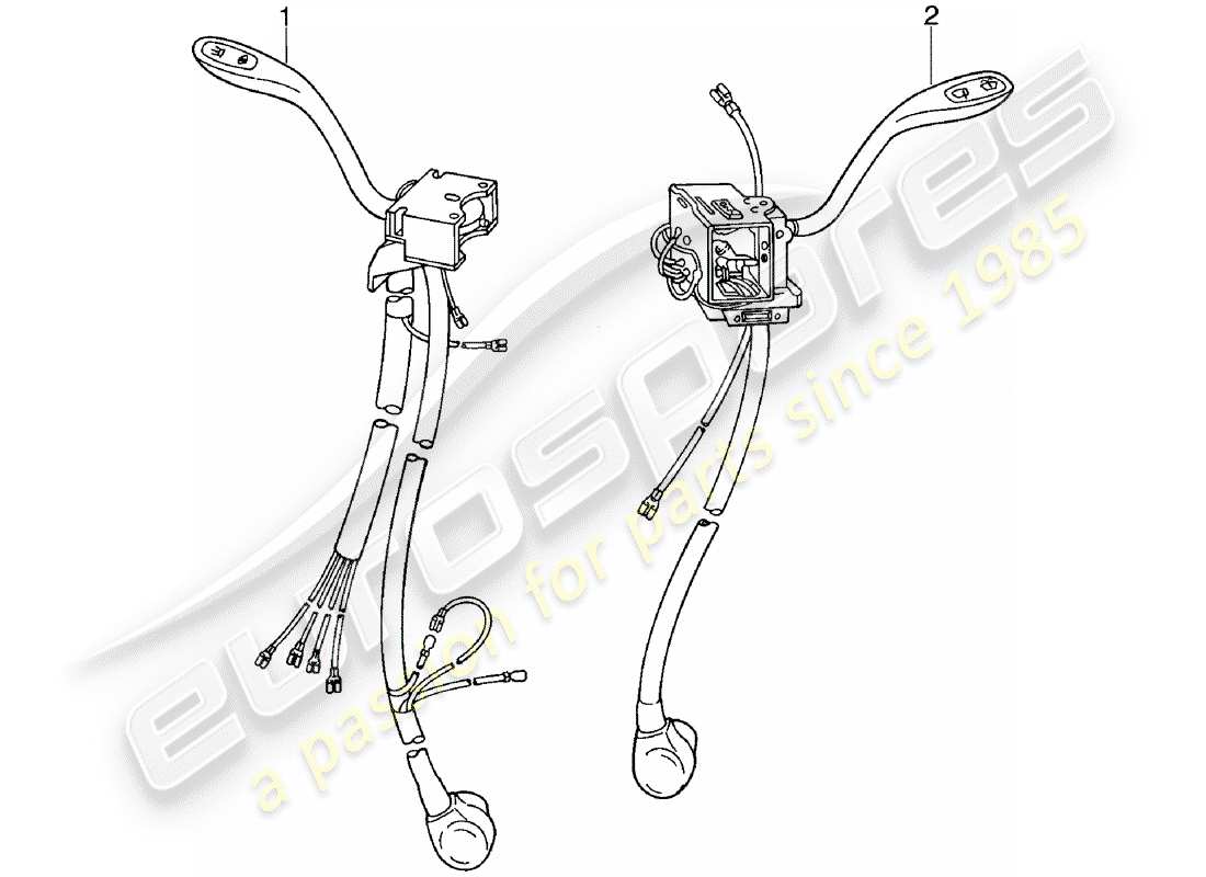 porsche 1980 (911) steering column switch part diagram
