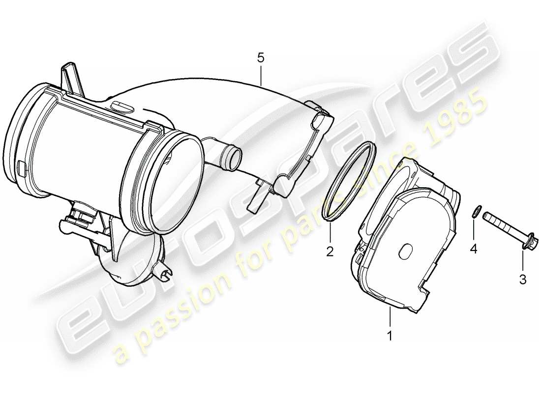 porsche 2007 (987 cayman) throttle body part diagram