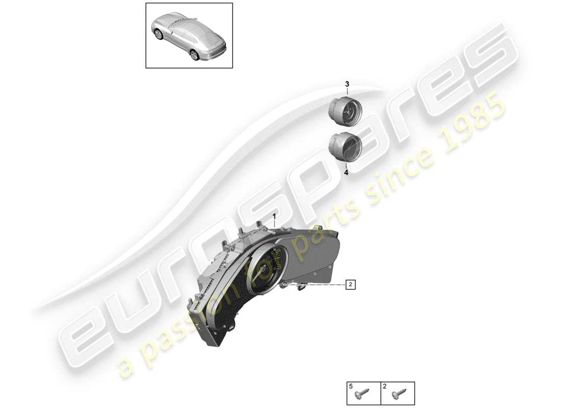 porsche 2019 (panamera 971-1) instrument cluster part diagram