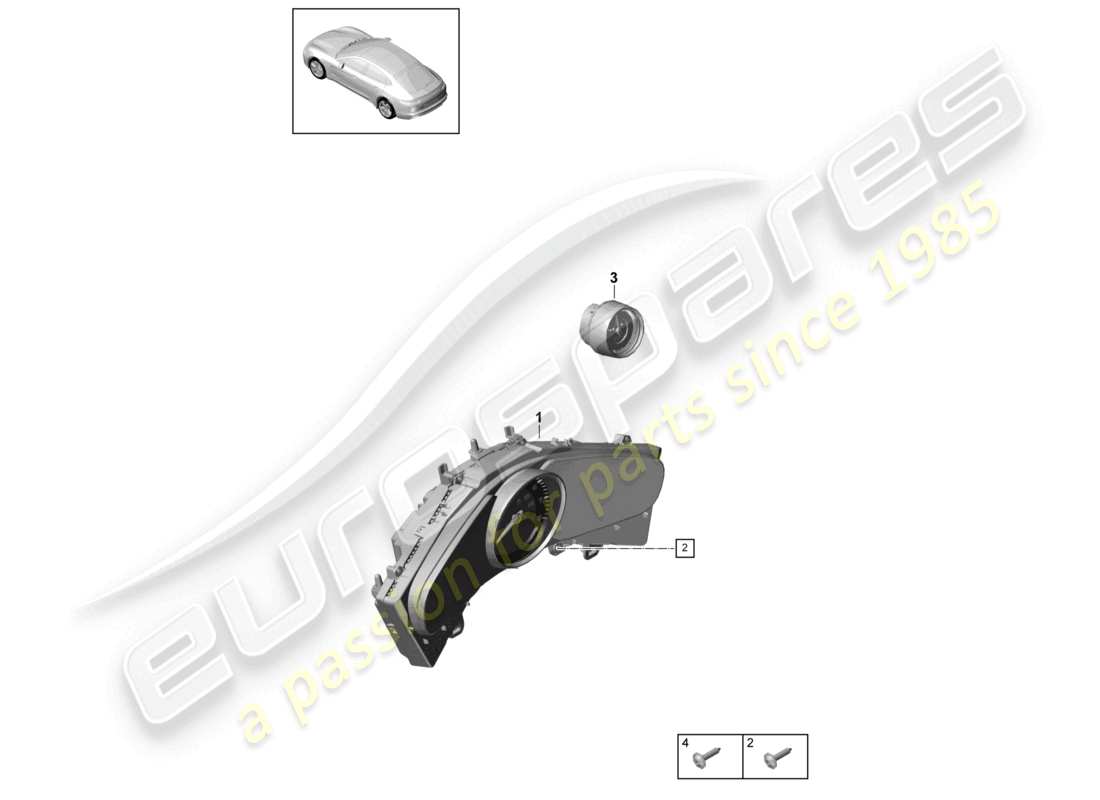 porsche 2019 (panamera 971-1) combi-instrument stopwatch d - 24.06.2019>> parts diagram