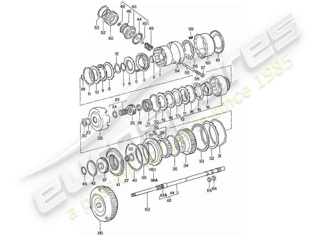 porsche 1976 (924) shift mechanism - automatic transmission part diagram