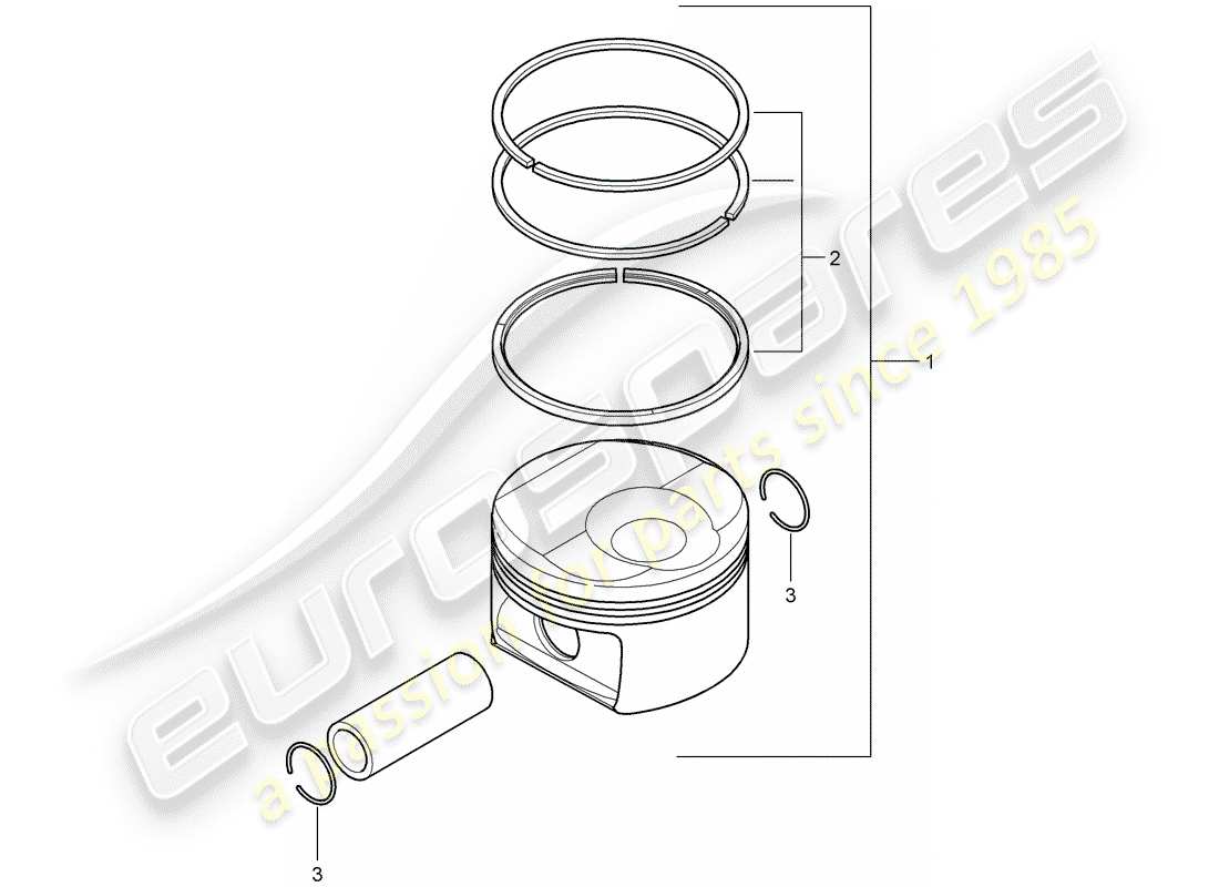 porsche 2015 (panamera 970) piston part diagram