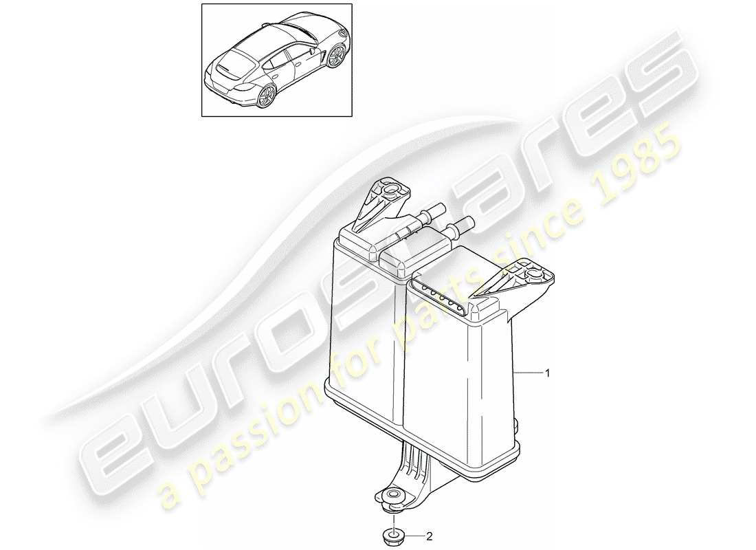 porsche 2014 (panamera 970) evaporative emission canister part diagram
