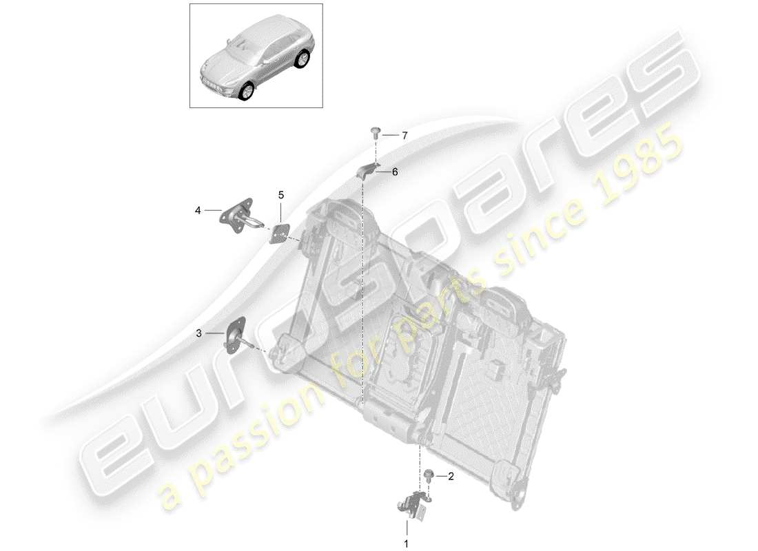 porsche 2014 (macan) bracket part diagram