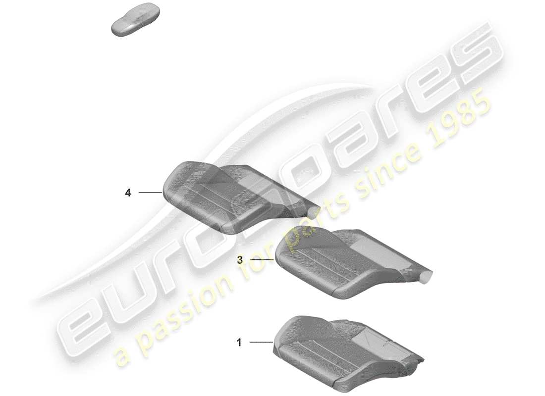 porsche 2019 (992-1) foam part part diagram