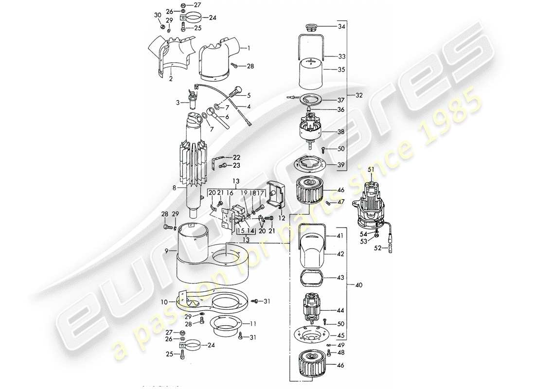 porsche 911/912 (1966) single parts - heater - - webasto - - d >> - mj 1968 parts diagram
