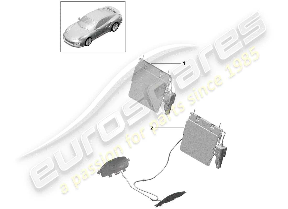 porsche 2015 (991-1 turbo) lumbar support part diagram