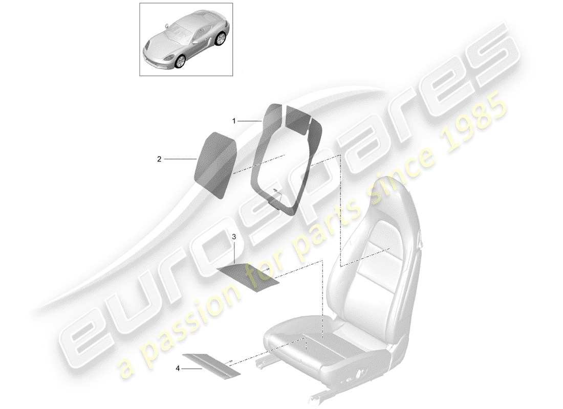 porsche 2017 (718 cayman) heater element part diagram