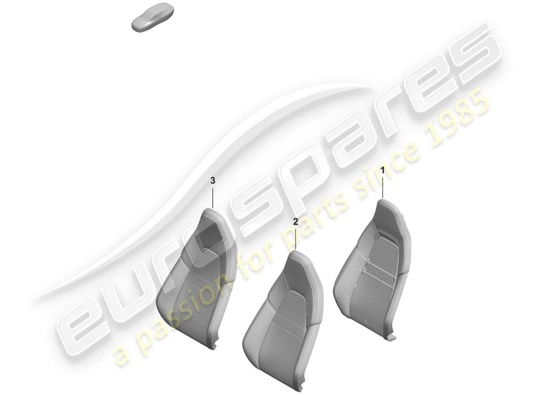 porsche 2020 (992-1) foam part parts diagram
