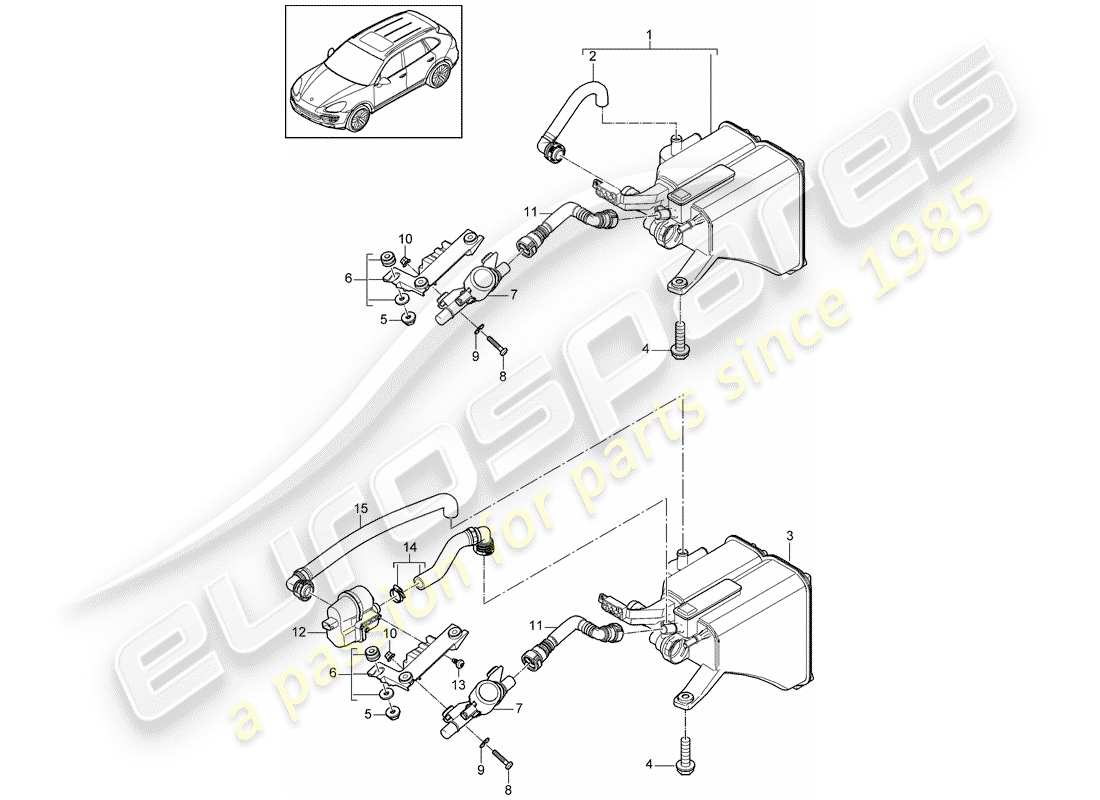 porsche 2014 (cayenne e2 92a) evaporative emission canister part diagram