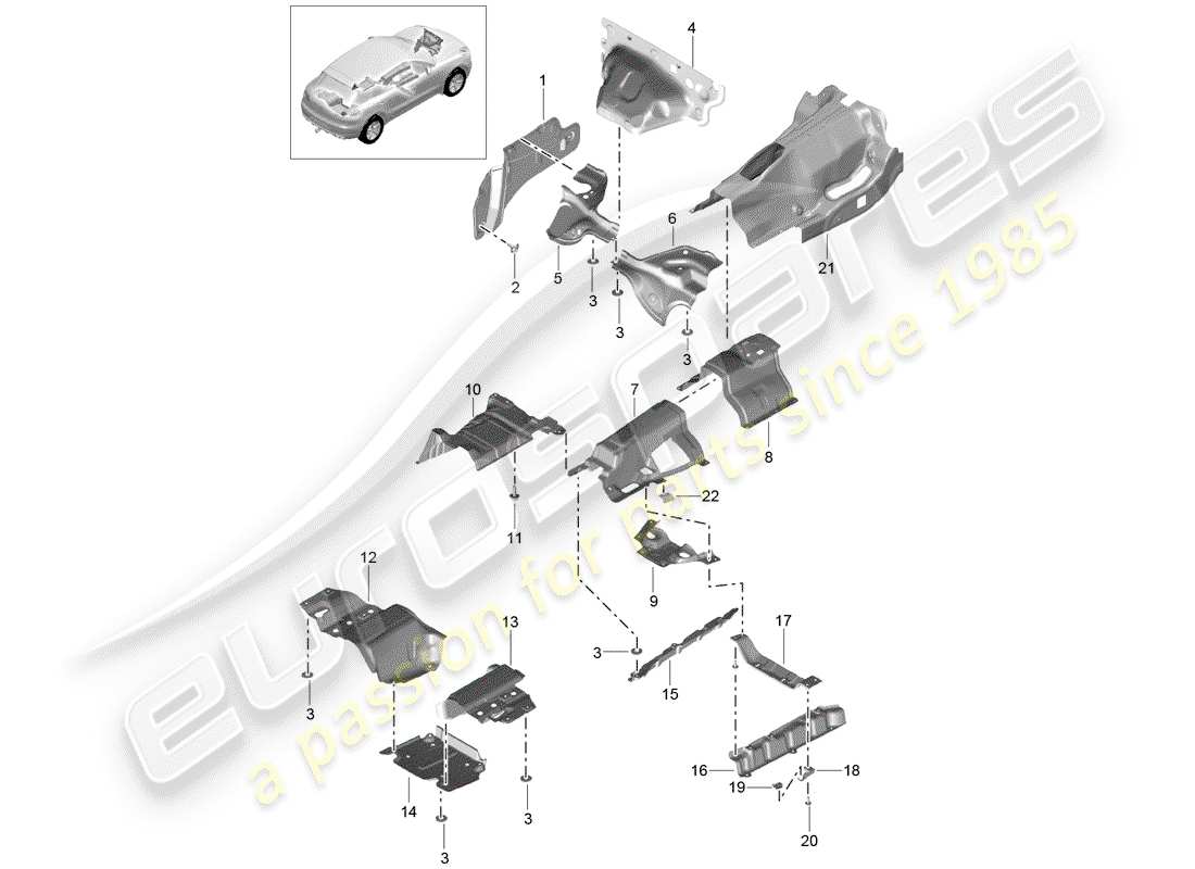 porsche 2017 (macan) lining part diagram