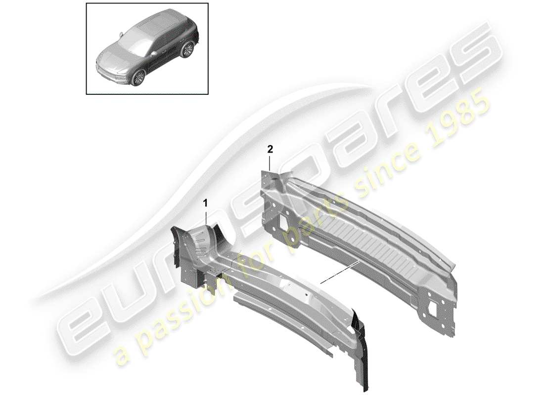 porsche 2019 (cayenne e3 9ya/9yb) end plate part diagram