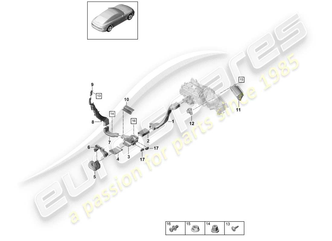 porsche 2017 (panamera 971-1) air duct part diagram