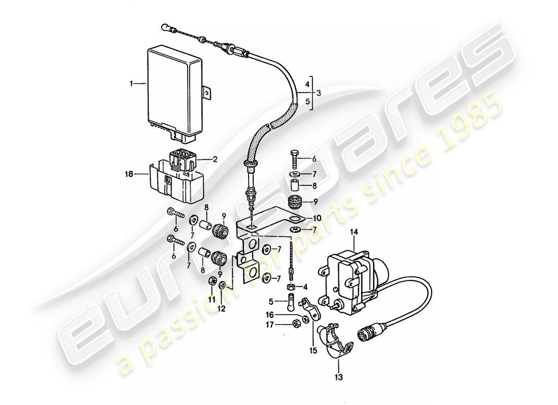 porsche 1994 (928) cruise control system part diagram