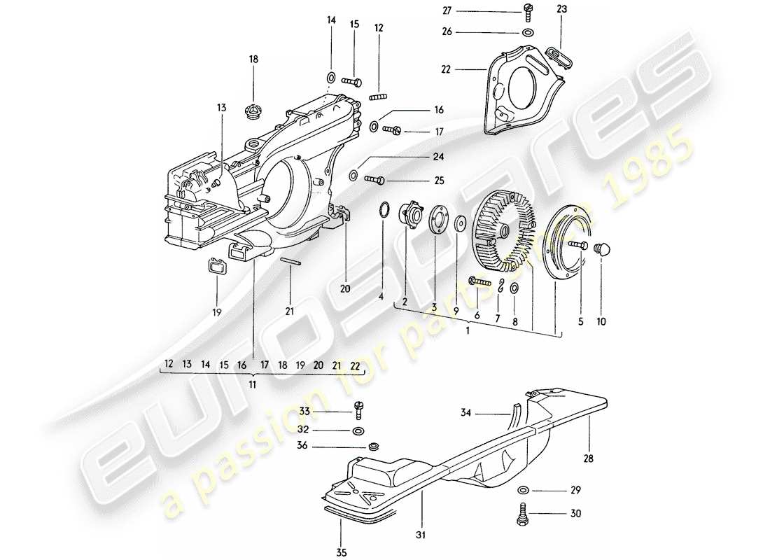 porsche 914 (1973) air cooling part diagram