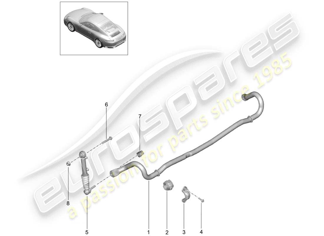 porsche 2020 (991-2) stabilizer part diagram