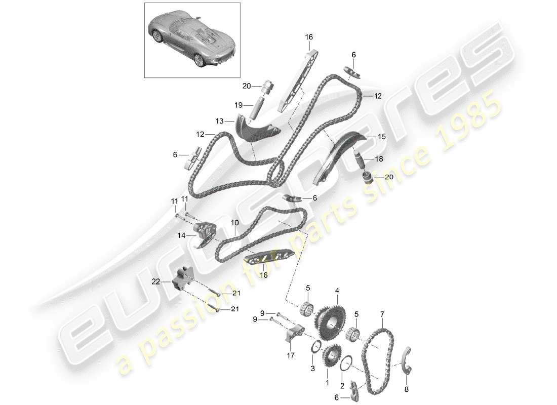 porsche 2015 (918 spyder) valve control part diagram