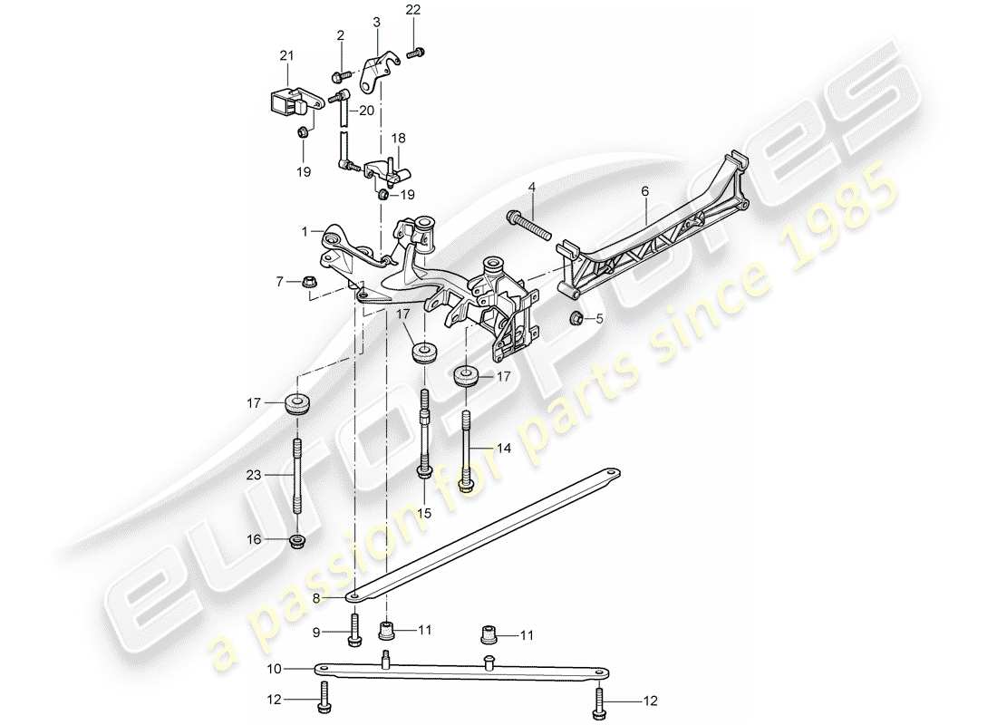 porsche 2007 (997-1 turbo / gt2) rear axle parts diagram