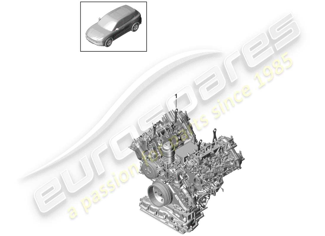 porsche 2018 (cayenne e3 9ya/9yb) long block part diagram