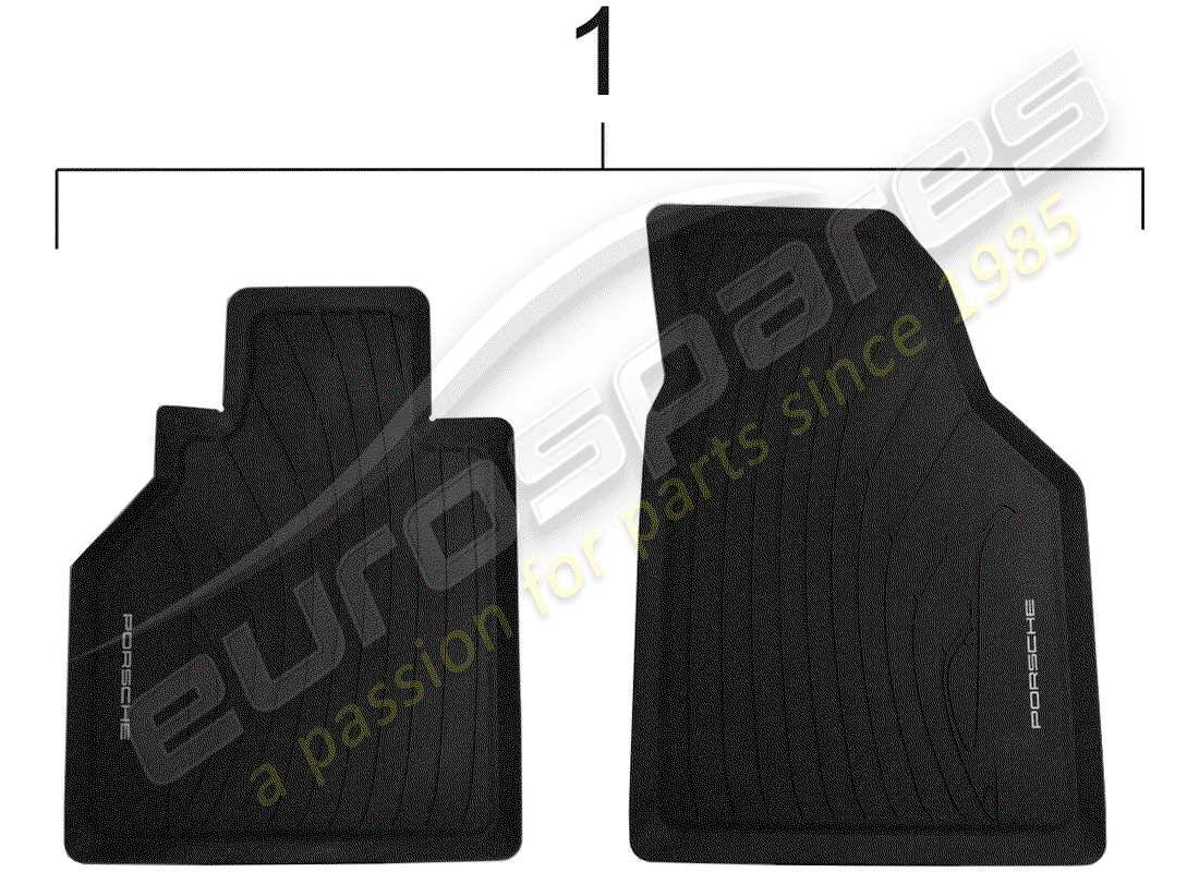 porsche 2014 (accessories) floor mat - luggage compartment liner part diagram