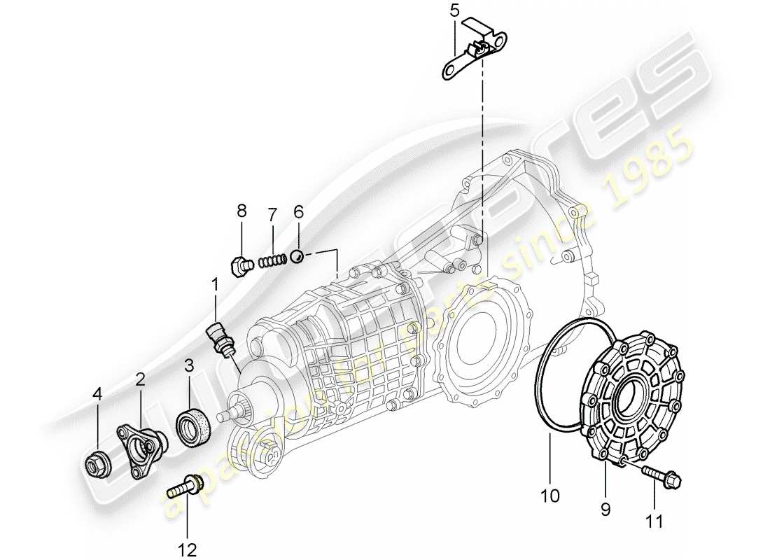 porsche 996 (2000) transmission - single parts parts diagram